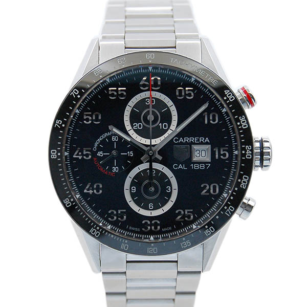 タグホイヤー　TAG HEUER　カレラタキメータークロノ　キャリバー1887　CAR2A10.BA0799　ブラック　SS　43mm　USED　中古