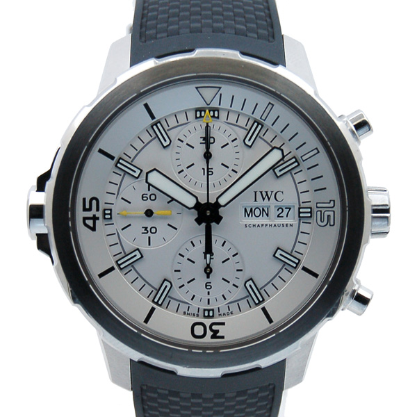 IWC　アクアタイマー　クロノグラフ　IW376801　ホワイト　ラバー　SS　44mm　USED　中古