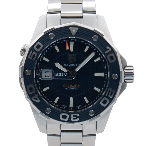 タグホイヤー　TAG HEUER　アクアレーサー　キャリバー5　WAJ2112.BA0870　ブルー　USED　中古