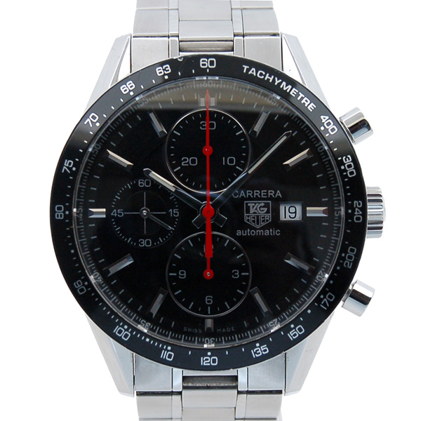 タグホイヤー　TAG HEUER　カレラ　レーシング　クロノグラフ　CV2014.BA0794　SS　ブラック　USED　中古