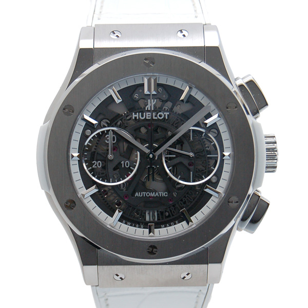 ウブロ　HUBLOT　アエロフュージョン　クロノグラフ　オールホワイト　525.NE.0127.LR　日本限定　USED　中古