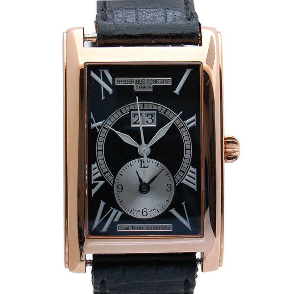 フレデリック・コンスタント　FREDERIQUE CONSTANT　デュアルタイム　FC-325X4C24/5/6 　SS　革ベルト　USED　中古