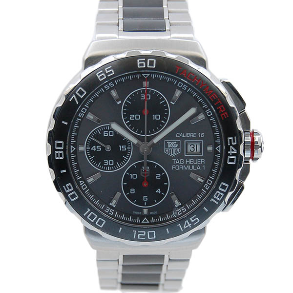 タグホイヤー　TAG HEUER　フォーミュラ1　クロノグラフ　CAU2011.BA0873　グレー　SS/CE　44mm　USED　中古