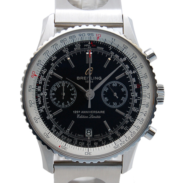 ブライトリング　BREITLING　ナビタイマー　125周年記念　A262B44ARS　ブラック　43mm　自動巻　世界2009本限定　USED　中古