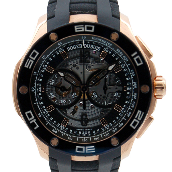 ロジェ・デュブイ　ROGER DUBUIS　パルジョン　マイクロローター　クロノグラフ　RDDBPU0003　ローズゴールド　USED　中古