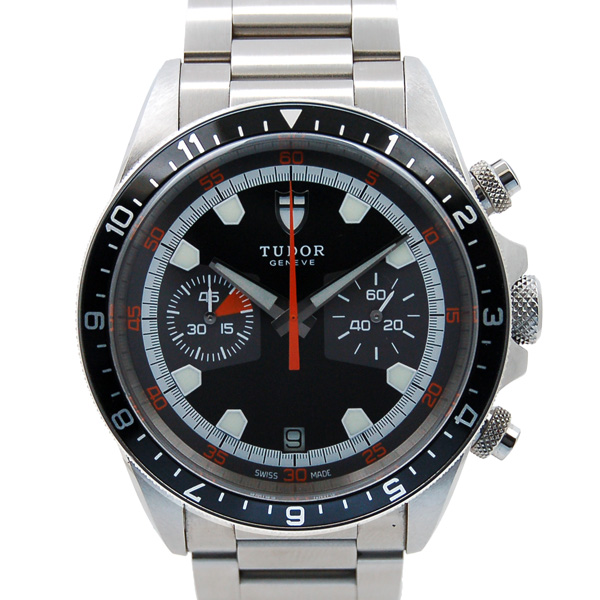 チューダー(チュードル)　TUDOR　ヘリテージクロノ　70330N　42mm　SS　自動巻　ブラック　USED　中古