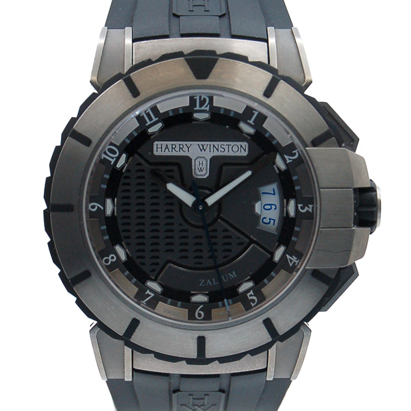 ハリーウィンストン　HARRY WINSTON　オーシャンスポーツ　411/MA44ZC.K　44mm　ザリウム　グレー　ラバーベルト　USED　中古