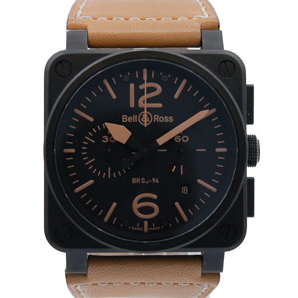 ベル＆ロス　BELL＆ROSS　BR03-94　HERITAGE-SHADOW　クロノグラフ　42mm　PVD　ブラック　USED　中古