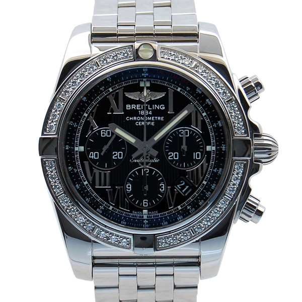 ブライトリング　BREITLING　クロノマット44　ベゼルダイヤ　AB0110　ブラックローマ　USED　中古
