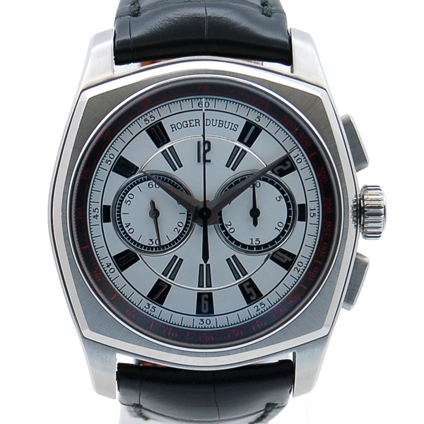 ロジェ・デュブイ　ROGER DUBUIS　モネガスク　クロノグラフ　DBMG0009　SS　革ベルト　USED　中古