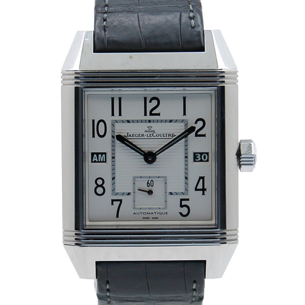 ジャガールクルト　Jaeger LeCoultre　レベルソ　スクアドラ　ホームタイム　Q7008420　SS　自動巻　革ベルト　USED　中古