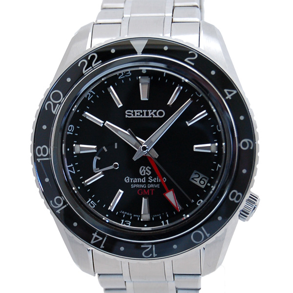 セイコー　SEIKO　グランドセイコー　スプリングドライブ　GMT SBGE001　ブラック　USED　中古