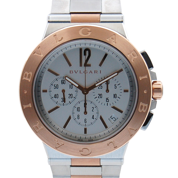 ブルガリ　BVLGARI　ディアゴノ　ヴェロチッシモ　DG41WSPGDCH　ピンクゴールド　USED　中古