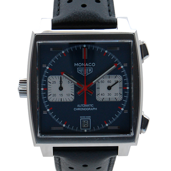 タグホイヤー　TAG HEUER　モナコ　クロノグラフ　Cal.11　スティーブマックイーン　CAW211P.FC6356　革ベルト　USED　中古