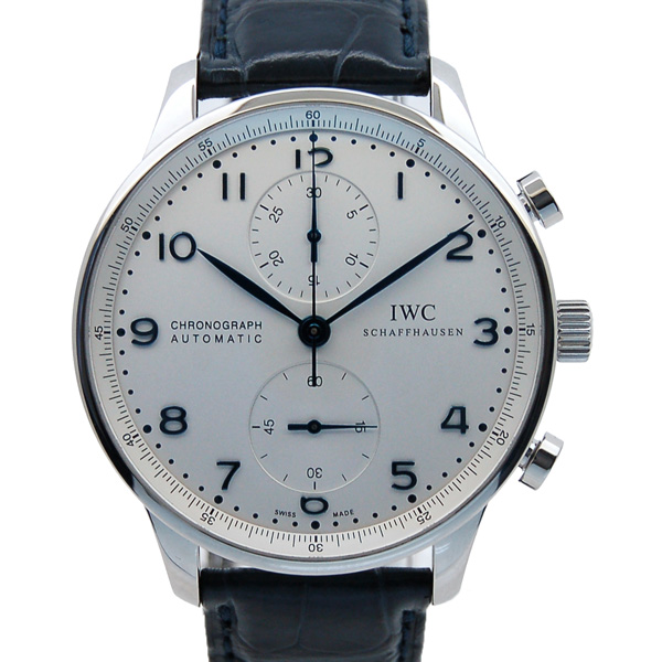 IWC　ポルトギーゼ　IW371446　シルバー　青針　Dバックル　自動巻　USED　中古