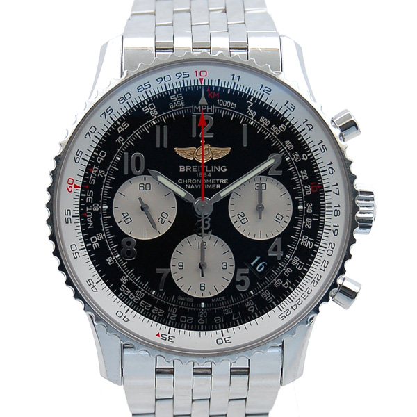 ブライトリング　BREITLING　ナビタイマー01　A022B02NP　自動巻　ブラックアラビア　SS　43mm　USED　中古