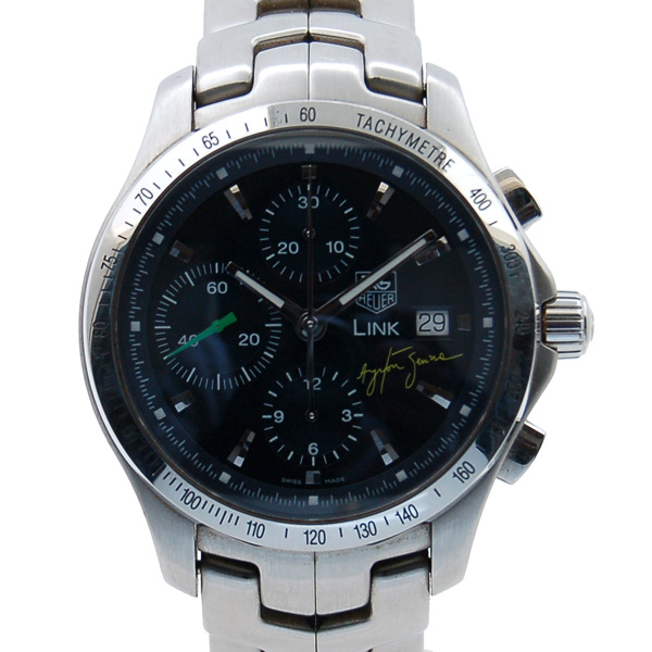 タグホイヤー　TAG HEUER　リンク　タキメータークロノ　CJF2113.BA0576  アイルトン・セナ限定モデル　SS　USED　中古