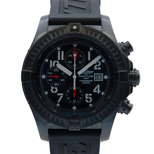 ブライトリング　BREITLING　スーパーアベンジャーブラックスティール　A337B30DPB　ブラック　48mm　世界3000本限定　USED　中古