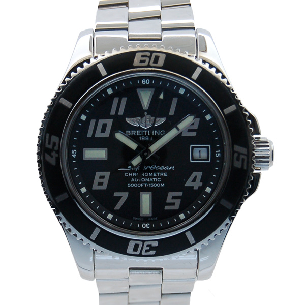 ブライトリング　BREITLING　エアロマリン スーパーオーシャン42  A187B28PRS　アビスブラック　42mm　SS　USED　中古