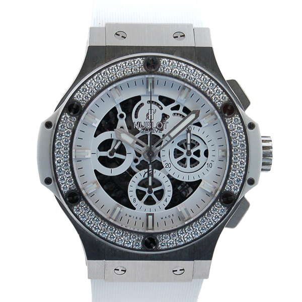 ウブロ　HUBLOT　アエロバン　オールホワイト　ダイヤモンド　311.SE.2010.RW.1104.JSM12　日本限定　USED　中古