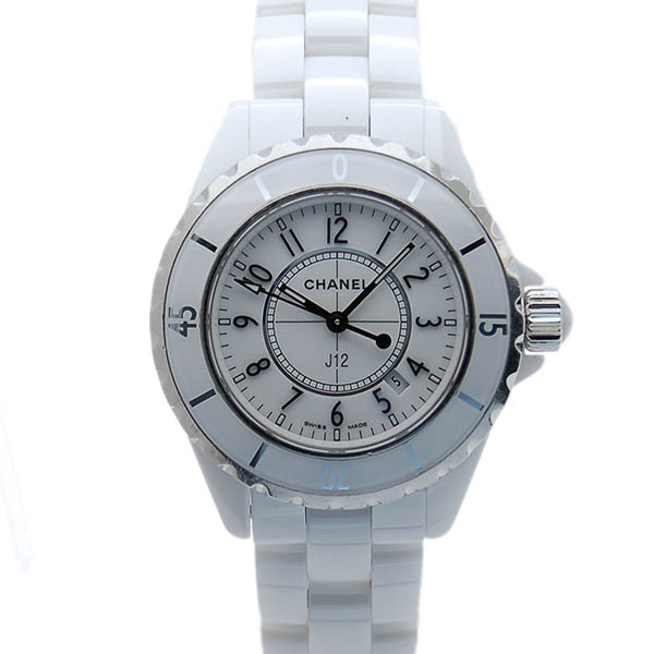 シャネル　CHANEL　J12 　ホワイト　白　セラミック　H0968　レディース　クォーツ　33mm　USED　中古