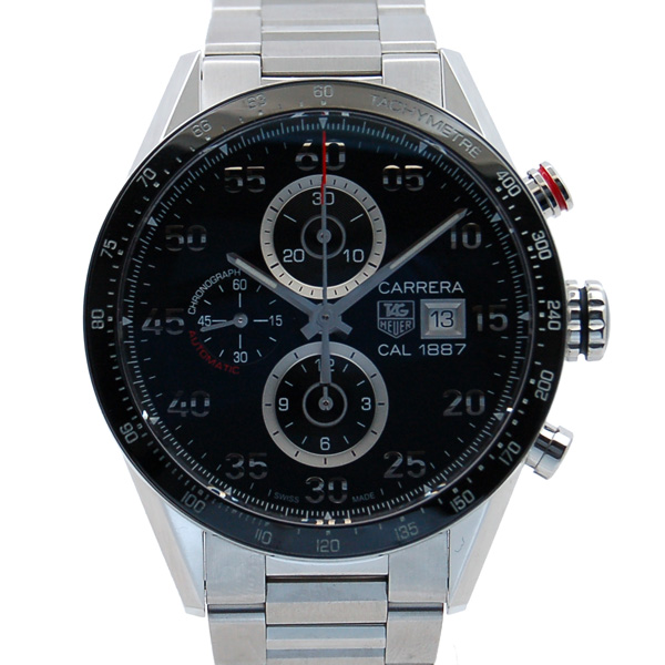 タグホイヤー　TAG HEUER　カレラタキメータークロノ　キャリバー1887　CAR2A10.BA0799　ブラック　SS　43mm　USED　中古
