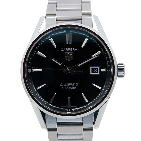 タグホイヤー　TAG HEUER　カレラ　キャリバー5　WAR211A.BA0782　SS　ブラック　39mm　USED　中古