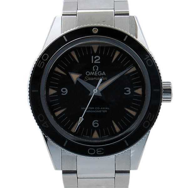 オメガ　OMEGA　シーマスター300　マスターコーアクシャル　233.30.41.21.01.001　SS　ブラック　41mm　USED　中古
