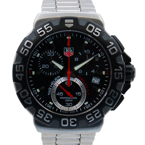 タグホイヤー　TAG HEUER　フォーミュラー1　クロノグラフ　CAH1110.BA0850　クォーツ　ブラック　USED　中古