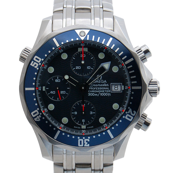 オメガ　OMEGA　シーマスタークロノグラフ　2599.80　SS　ネイビー　41mm　USED　中古