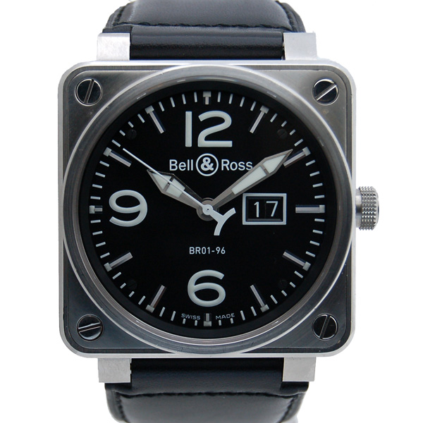 ベル＆ロス　BELL&ROSS　BR01-96　ビッグデイト　46mm　SS　ブラック　USED　中古