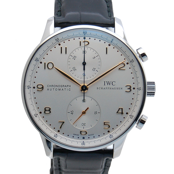 IWC　ポルトギーゼ　IW371445　シルバー　金針　Dバックル　自動巻　USED　中古