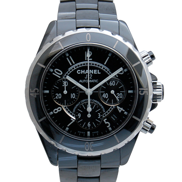 シャネル　CHANEL　J12　クロノグラフ　H0940　41mm　ブラックセラミック　メンズ　USED　中古