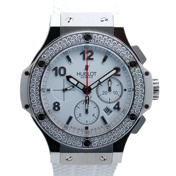 ウブロ　HUBLOT　ビッグバン　サンモリッツ　ベゼルダイヤ　301.SE.230.RW.114　自動巻　ホワイト　44mm　USED　中古
