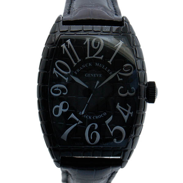 フランクミュラー　FRANCK MULLER　トノーカーベックス　ブラッククロコ　8880SC BLK CRO　メンズ　USED　中古