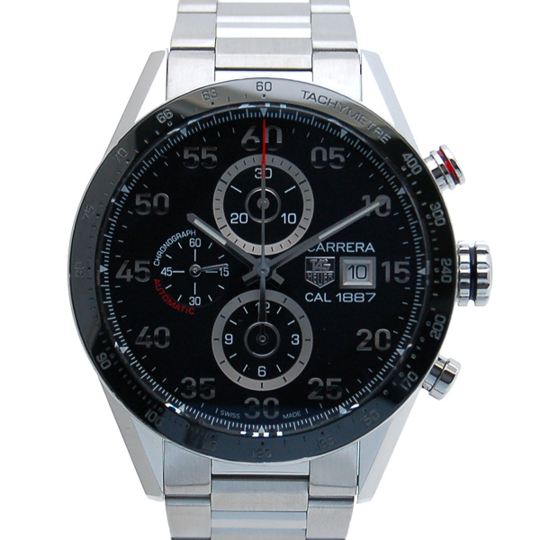 タグホイヤー　TAG HEUER　カレラタキメータークロノ　キャリバー1887　CAR2A10.BA0799　ブラック　SS　43mm　USED　中古