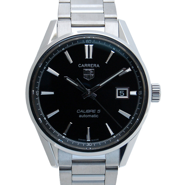 タグホイヤー　TAG HEUER　カレラ　キャリバー5　WAR211A.BA0782　SS　ブラック　39mm　USED　中古