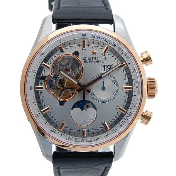 ゼニス　ZENITH　クロノマスター　グランドデイト　ムーンフェイズ　51.2160.4047/01.C713　USED　中古
