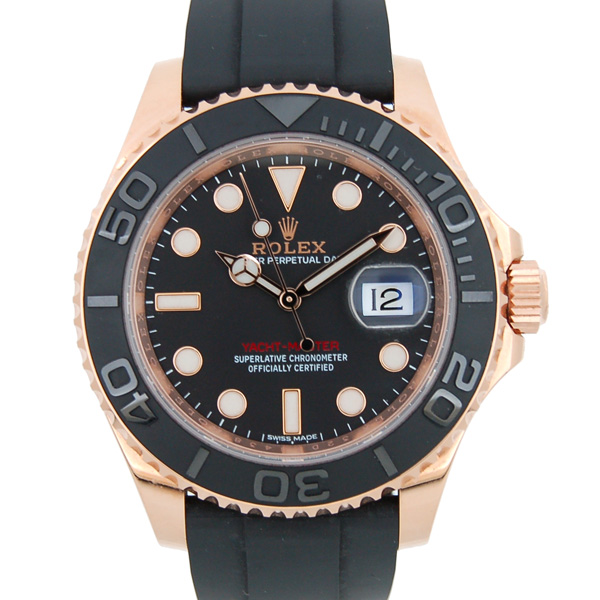 ロレックス　ROLEX　ヨットマスター40　Ref.116655　エバーローズゴールド　ブラック　ラバー　USED　中古