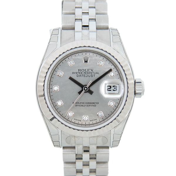 ロレックス　ROLEX　デイトジャスト　レディース　Ref.179174NG　グレーゴールドダスト　未使用品