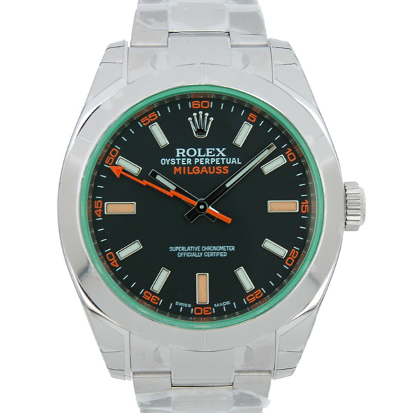ロレックス　ROLEX　ミルガウス　116400GV　グリーンガラス　ブラック　ランダム番　未使用品