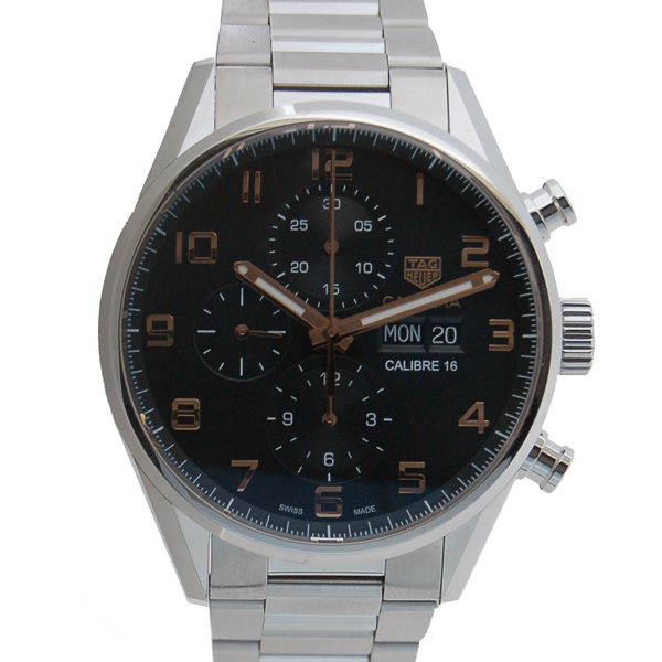 タグホイヤー　TAG HEUER　カレラ　クロノグラフ　エレガンス　キャリバー16　CV2A1AB.BA0738　ブラック　USED　中古