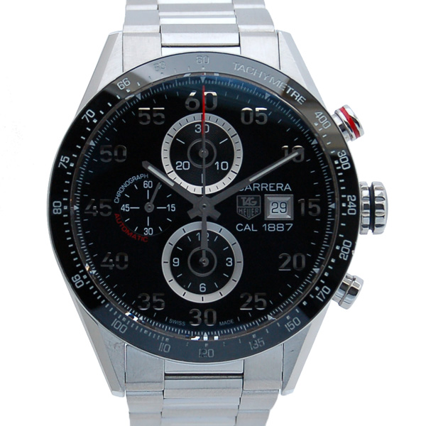 タグホイヤー　TAG HEUER　カレラタキメータークロノ　キャリバー1887　CAR2A10.BA0799　ブラック　SS　43mm　USED　中古