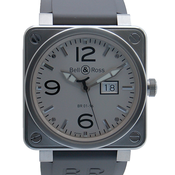 ベル＆ロス　BELL&ROSS　BR01-96　グランドデイト　46mm　SS　シルバー　USED　中古