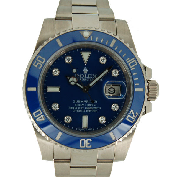 ロレックス　ROLEX　サブマリーナデイト　116619GLB　ホワイトゴールド　8Pダイヤ　V番ルーレット　生産終了モデル　USED　中古