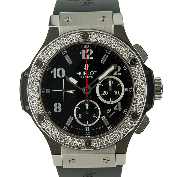 ウブロ　HUBLOT　ビッグバン　ベゼルダイヤ　301.SX.130.RX.114　SS　44.5mm　ブラック　USED　中古