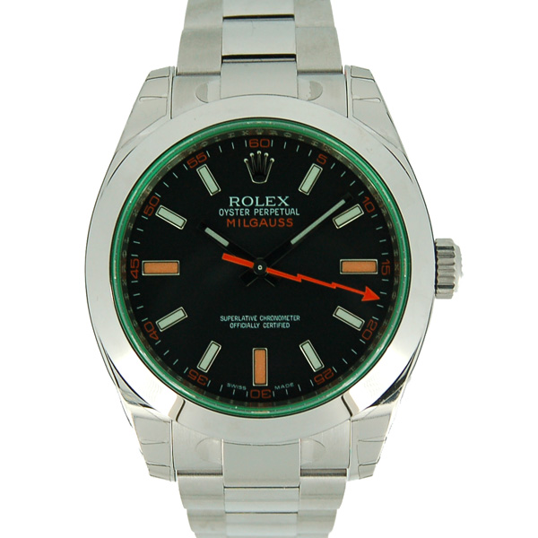 ロレックス　ROLEX　ミルガウス　116400GV　グリーンガラス　ブラック　V番　未使用品