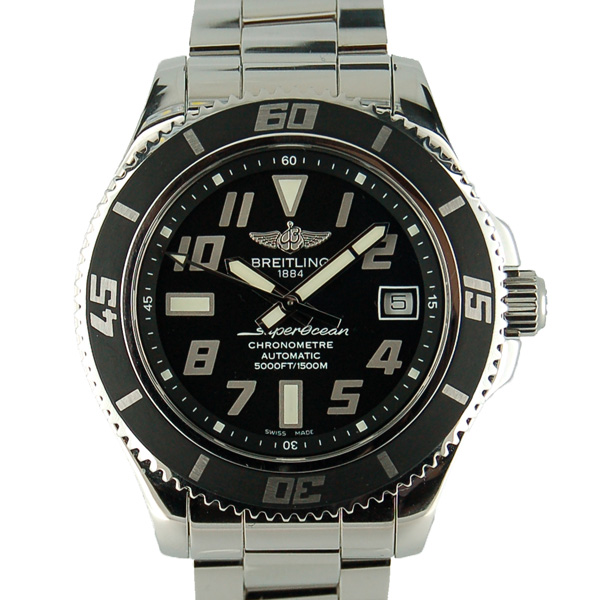 ブライトリング　BREITLING　エアロマリン スーパーオーシャン42  A187B28PRS　アビスブラック　42mm　SS　USED　中古