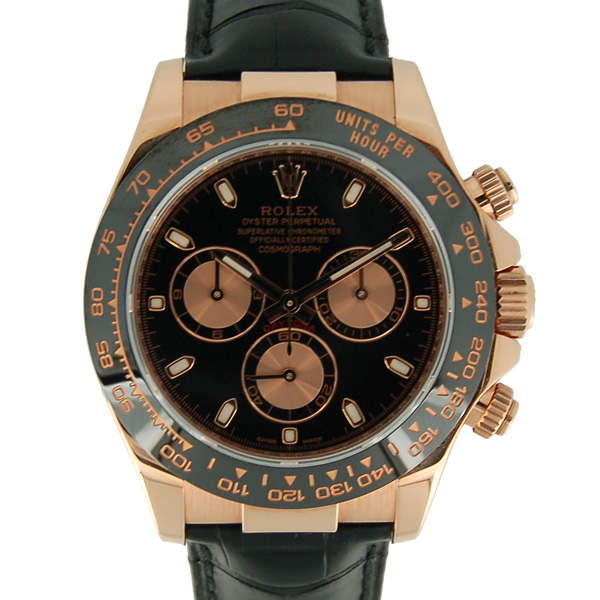 ロレックス　ROLEX　デイトナ　Ref.116515LN　K18PG　セラミックベゼル　40mm　ブラック/ピンク　革ベルト　USED　中古