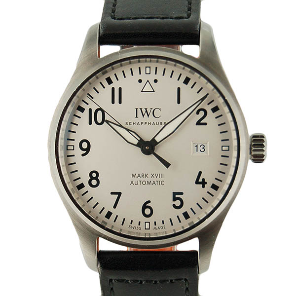 IWC　パイロットウォッチ　マーク18　IW327002　シルバー　革　USED　中古